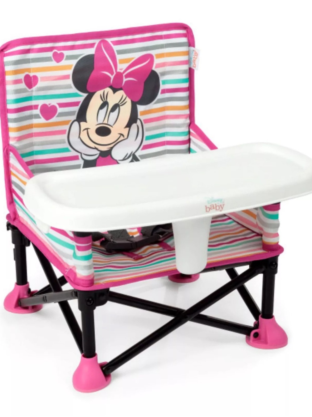 New Bright Starts Disney Baby Minnie Mouse Pop 'N Sit Portable Booster Seat 3in1